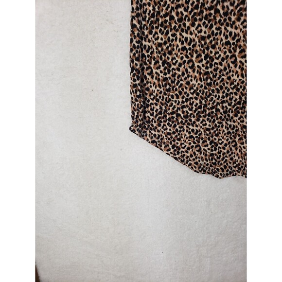 Old Navy Women Top Large Brown Cheetah Print Rayon Blend Sleeveless Tank Shirt - Picture 13 of 16